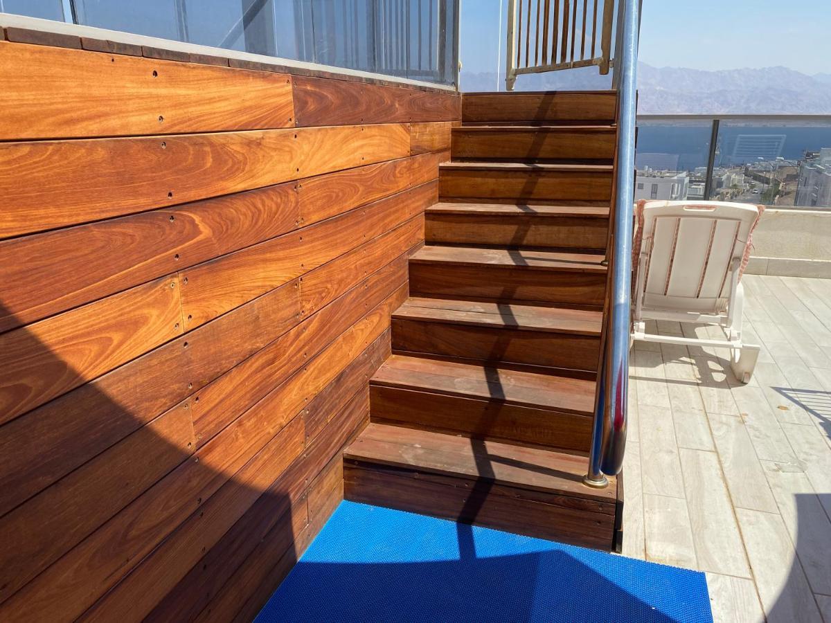Stunning Penthouse With Sea Views And Private Heated Pool Appartement Eilat Buitenkant foto