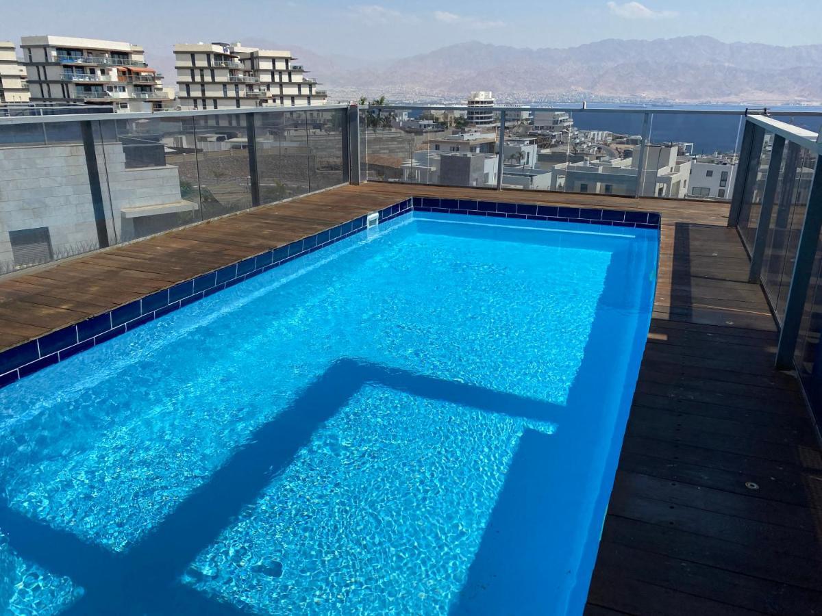 Stunning Penthouse With Sea Views And Private Heated Pool Appartement Eilat Buitenkant foto